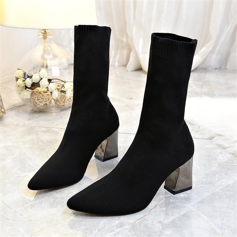الداخلية الاسفنج ضائع  Women's Ankle Sock Boots – DMD Fashion
